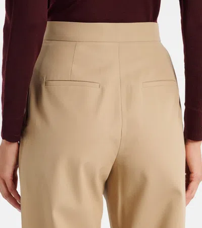 Max Mara Dede Pleated Cotton Slim Pants