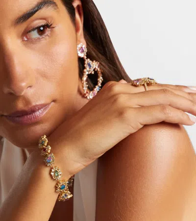 Suzanne Kalan Flower Burst 18kt Gold Bracelet With Opal, Sapphire, And Diamonds