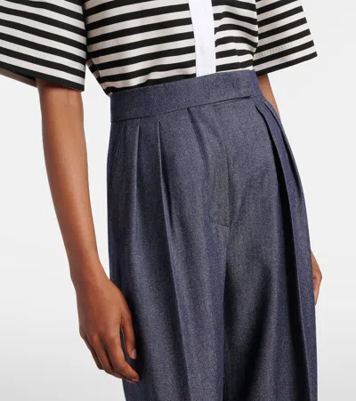 Max Mara Baden Pleated Virgin Wool Wide-leg Pants