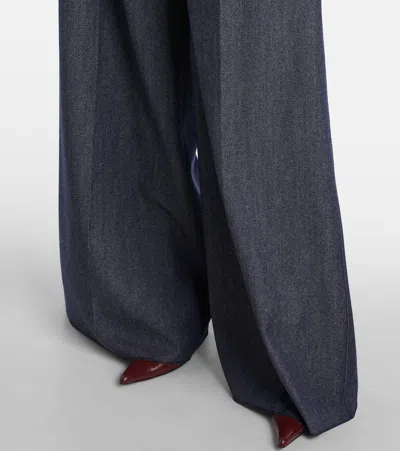 Max Mara Baden Pleated Virgin Wool Wide-leg Pants