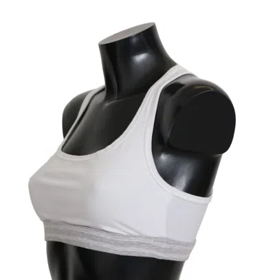 Dolce & Gabbana Elegant White Stretch Sport Women's Bra