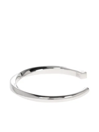 Jacquemus Le Bracelet Tourni Twisted Silver Bangle