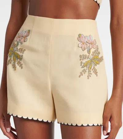 Valentino Escape Floral Embroidered Shorts