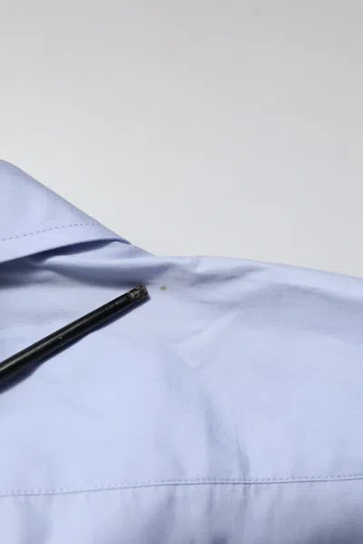 Pre-owned Dolce & Gabbana Light Blue Cotton Long Sleeves Dress Men's Shirt ()