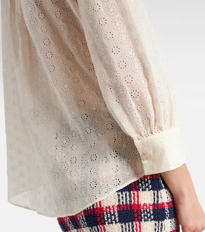 Valentino Broderie Anglaise Cotton Poplin Shirt