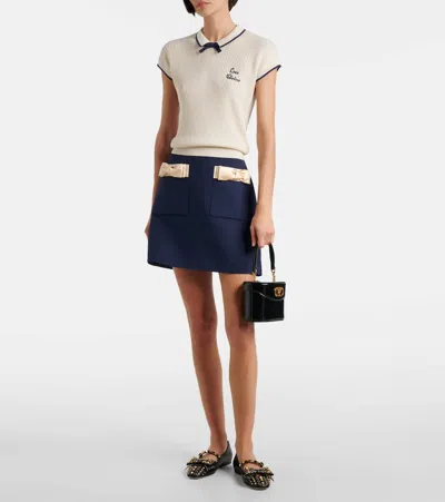 Valentino Cotton Tops With Bow Detail And Cap Sleeves