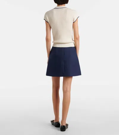 Valentino Cotton Tops With Bow Detail And Cap Sleeves