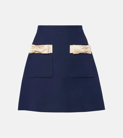 Valentino Crepe Couture Bow-detail Miniskirt