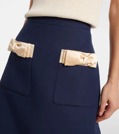 Valentino Crepe Couture Bow-detail Miniskirt
