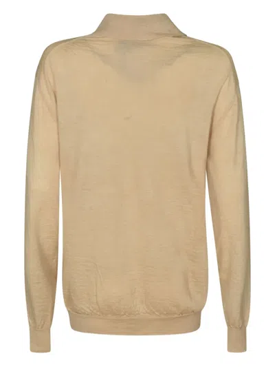 Miu Miu Long-sleeves Polo Shirt In Neutral