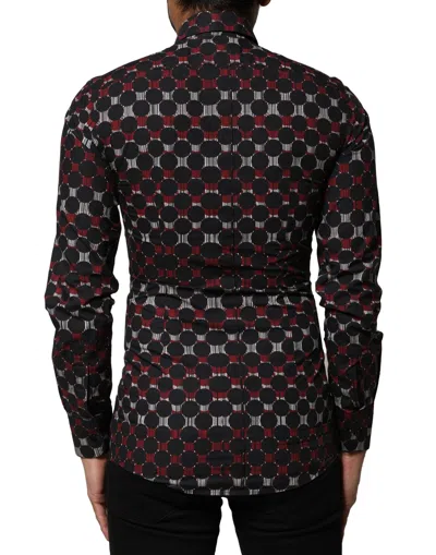 Pre-owned Dolce & Gabbana Multicolor Cotton Gold Long Sleeves Men's Shirt ()