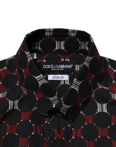 Pre-owned Dolce & Gabbana Multicolor Cotton Gold Long Sleeves Men's Shirt ()