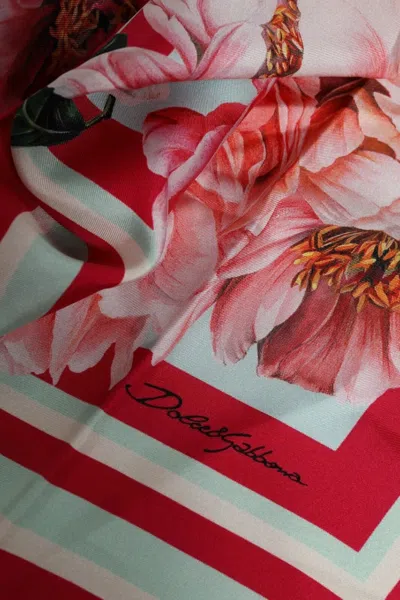 Dolce & Gabbana Multicolor Floral Modal Square Foulard Women's Scarf