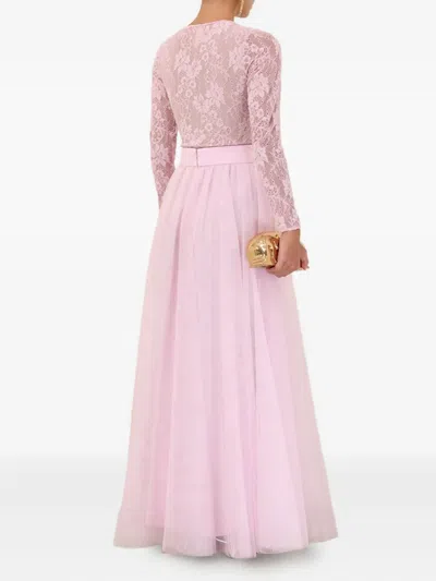 Zimmermann Tulle Pleated Maxi Skirt In Pink