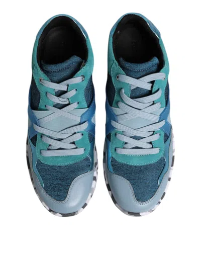 Pre-owned Dolce & Gabbana Multicolor Lace Up Low Top Men Sneakers Men's Shoes ()