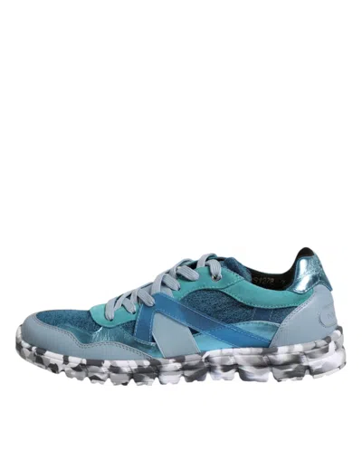 Pre-owned Dolce & Gabbana Multicolor Lace Up Low Top Men Sneakers Men's Shoes ()