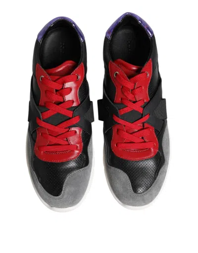 Pre-owned Dolce & Gabbana Multicolor Lace Up Low Top Men Sneakers Men's Shoes ()