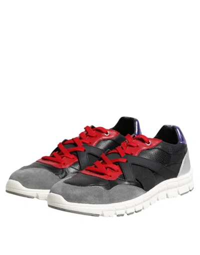 Pre-owned Dolce & Gabbana Multicolor Lace Up Low Top Men Sneakers Men's Shoes ()