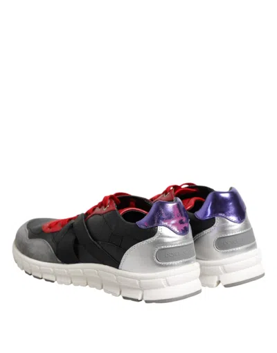 Pre-owned Dolce & Gabbana Multicolor Lace Up Low Top Men Sneakers Men's Shoes ()
