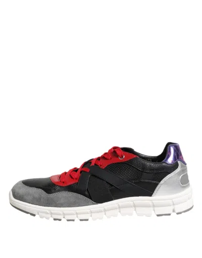 Pre-owned Dolce & Gabbana Multicolor Lace Up Low Top Men Sneakers Men's Shoes ()