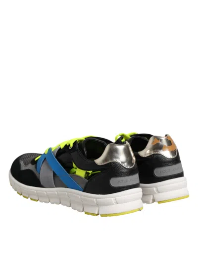 Pre-owned Dolce & Gabbana Multicolor Lace Up Low Top Men Sneakers Men's Shoes ()