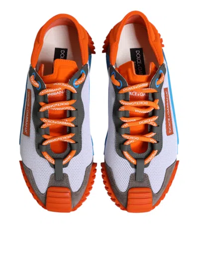 Dolce & Gabbana Multicolor Lace Up Low Top Ns1 Sneakers Men's Shoes