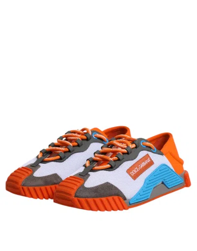 Dolce & Gabbana Multicolor Lace Up Low Top Ns1 Sneakers Men's Shoes