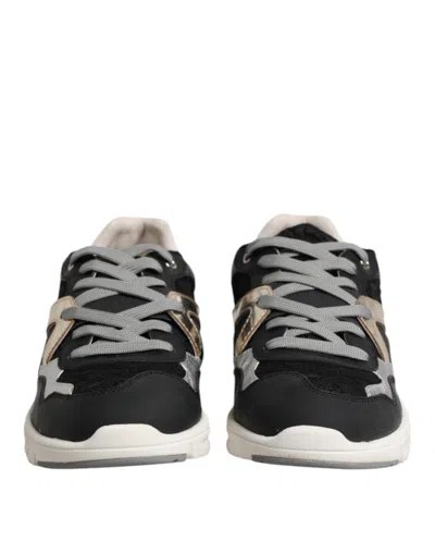 Pre-owned Dolce & Gabbana Multicolor Leather Suede Low Top Sneaker Men's Shoes ()