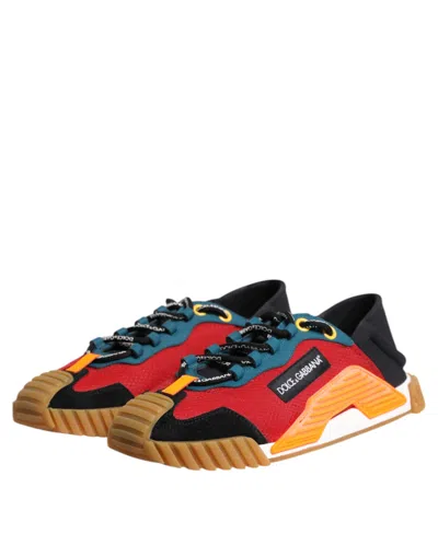 Dolce & Gabbana Multicolor Logo Low Top Ns1 Sneakers Men's Shoes