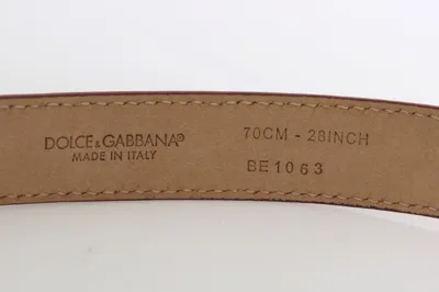Dolce & Gabbana Polka Dot Snakeskin Belt With Silver Women's Buckle