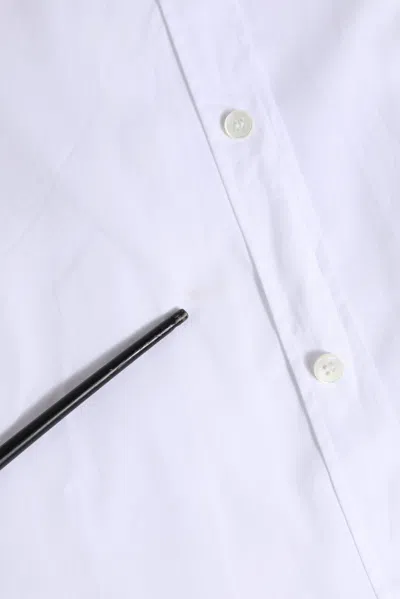 Pre-owned Dolce & Gabbana White Cotton Gold Long Sleeves Dress Men's Shirt ()