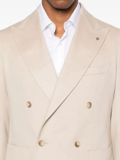 Tagliatore -  0205 Beige Double-breasted Jac In Neutral