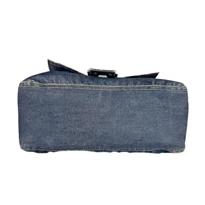 Pre-owned Fendi Blue Denim Handbag Shoulder Bag ()
