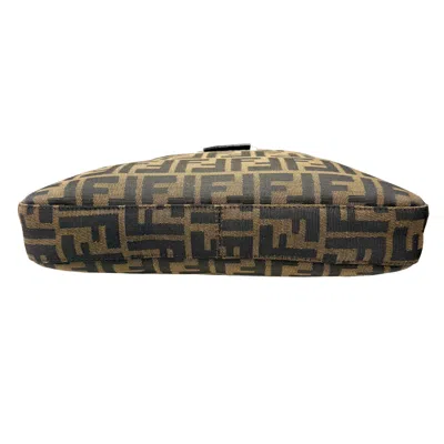 Pre-owned Fendi Brown Canvas Leather Shoulder Bag ()