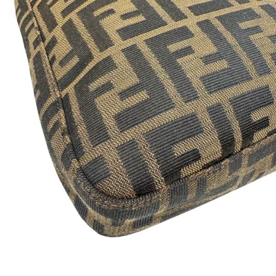 Pre-owned Fendi Brown Canvas Leather Shoulder Bag ()