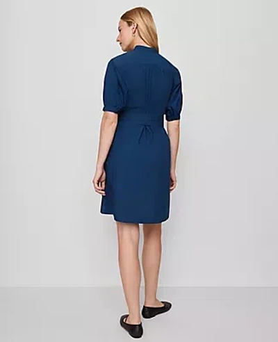 Ann Taylor Weekend Collection Stand Collar Belted Dress