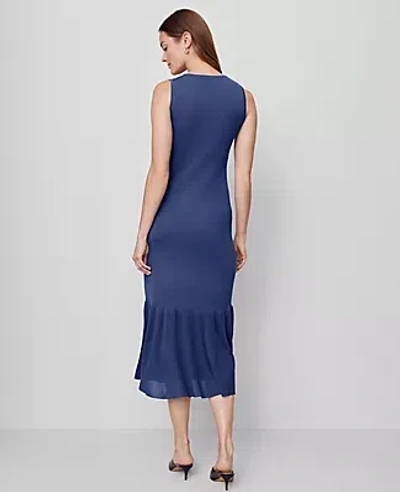 Ann Taylor Ruffle Hem Midi Dress