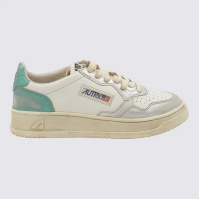 Autry White And Light Blue Metal Sneakers