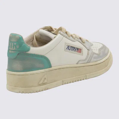Autry White And Light Blue Metal Sneakers