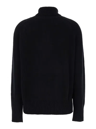 Plain Black High Neck Sweater