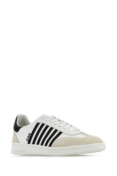 Dsquared2 Dsquared White Leather Boxer Sneakers