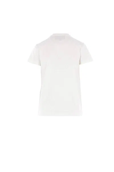 Valentino Silk T-shirt With Short Sleeves And Graphic Print In White