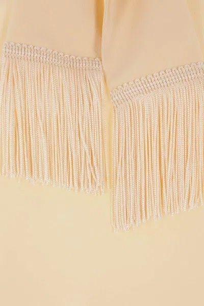 Valentino Light Yellow Crepe De Chine Top