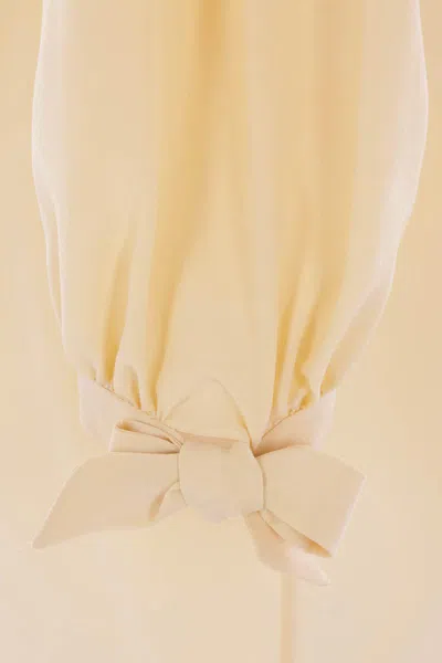 Valentino Light Yellow Crepe De Chine Top
