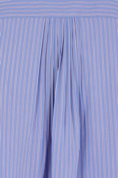 Valentino Hemd Aus Classic Stripe Popeline Frau Iris Liliac 48 In Blue
