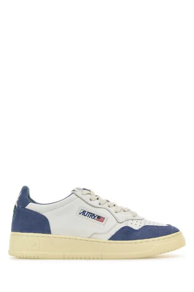 Autry Two-tone Leather And Suede Medalist Sneakers In Multi