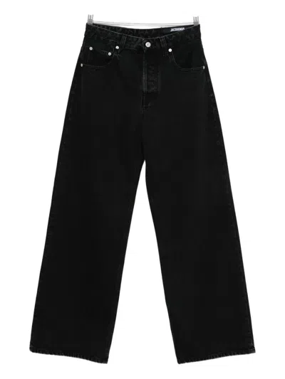 Jacquemus Le De-nimes Droit Jeans Women In Black