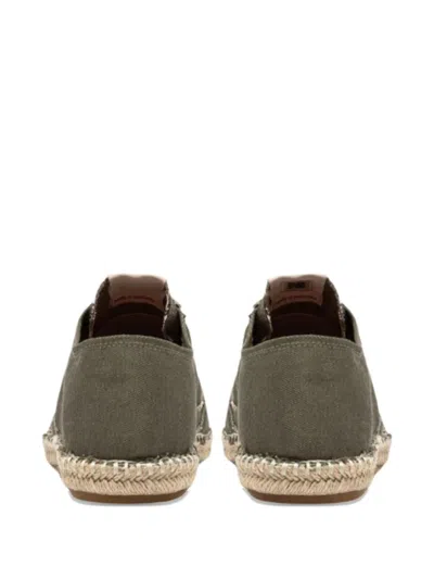 Autry Woven Jute Sole Flat Shoes With Lace-up Closure In Multi