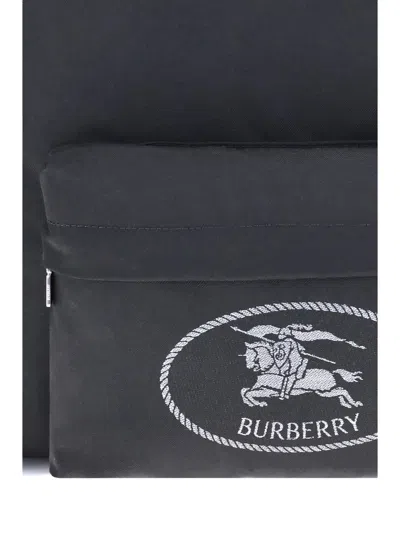 Burberry Black Backpack With Spacious Design And Padded Straps