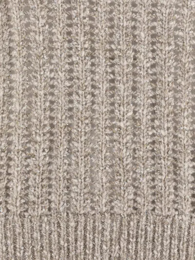 Brunello Cucinelli Beige Wool And Cashmere Sweater In Neutral
